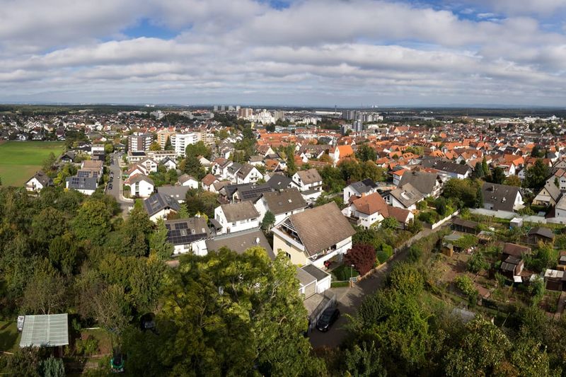 Stadtpanorama von Dietzenbach im Kreis Offenbach