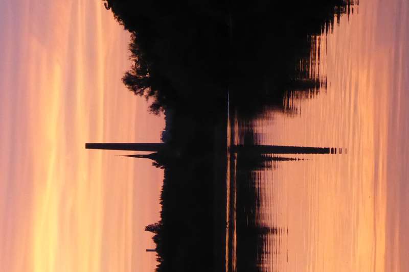 Main in Abendstimmung bei Frankfurt-Fechenheim