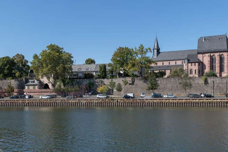 Höchster Altstadt mit Schloss und Justinuskirche (Weitwinkel)