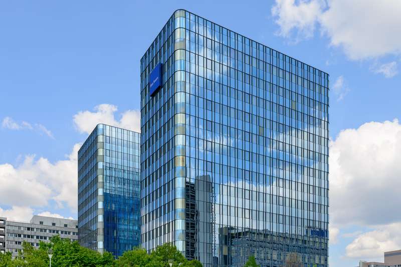Blue Towers (Perspektive) in Frankfurt-Niederrad